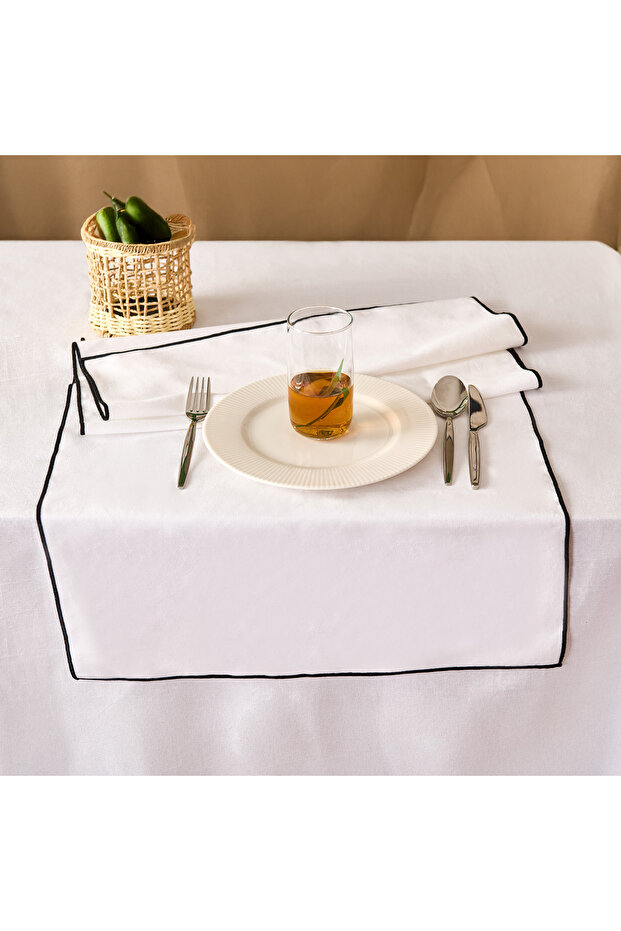 Soft Elegant Runner - Beyaz - 50x140 cm - 1