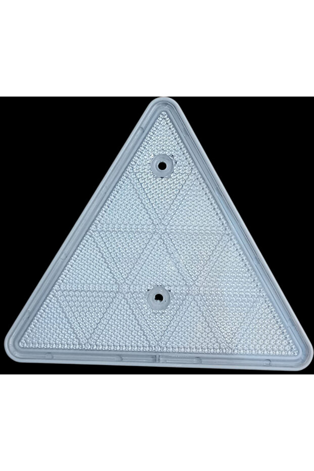 White Triangle Plastic Reflector Background White 14X17 Cm-Cat Eye