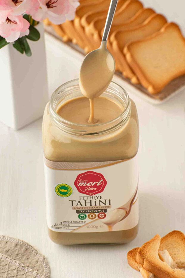 BAYRAM MERT HELVA Tek Kavrulmuş Fethiye Tahini (1000 GR CAM)