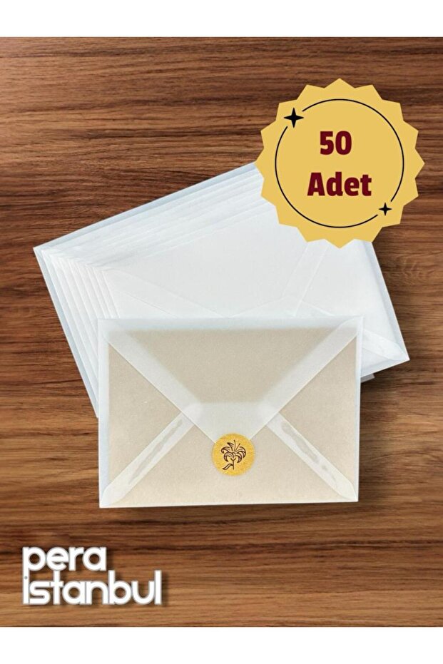 50 Pieces 13*18 Transparent Envelope Transparent Invitation Luxury Greeting Card Letter Seal
