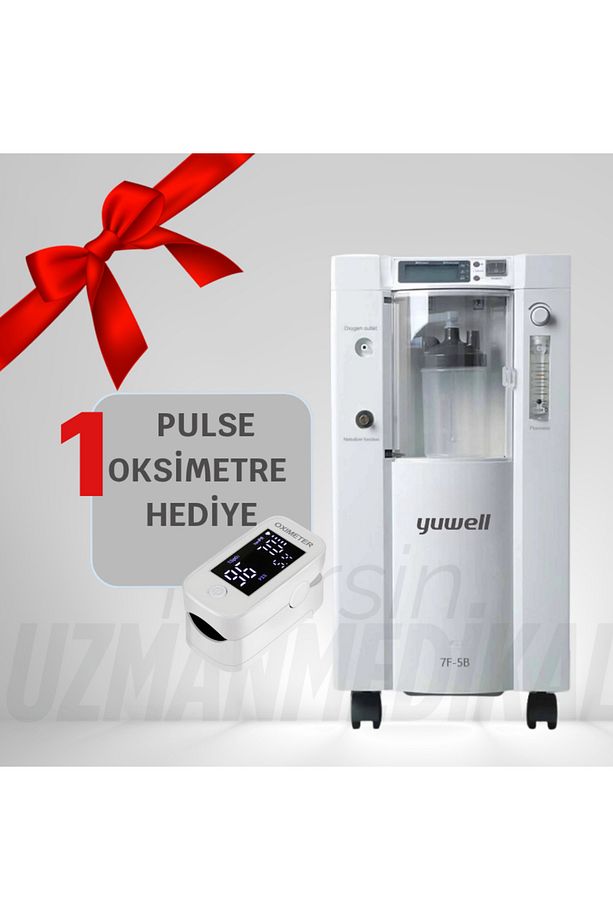 7F-5B Oksijen Konsantratörü 5 LT (Pulse Oksimetre & Yedek Filtre Hediyeli) - 7