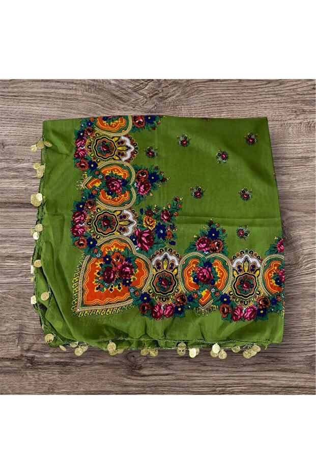 YÖRESEL PULLU HAMAVİ ŞAL - 2