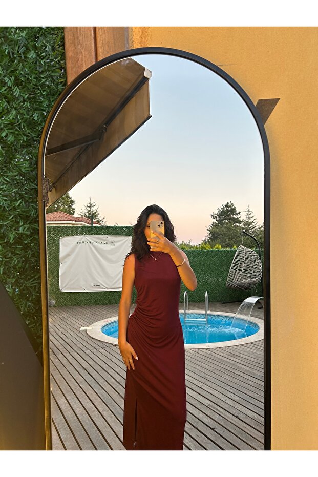 Model pike kumaş elbise - 5