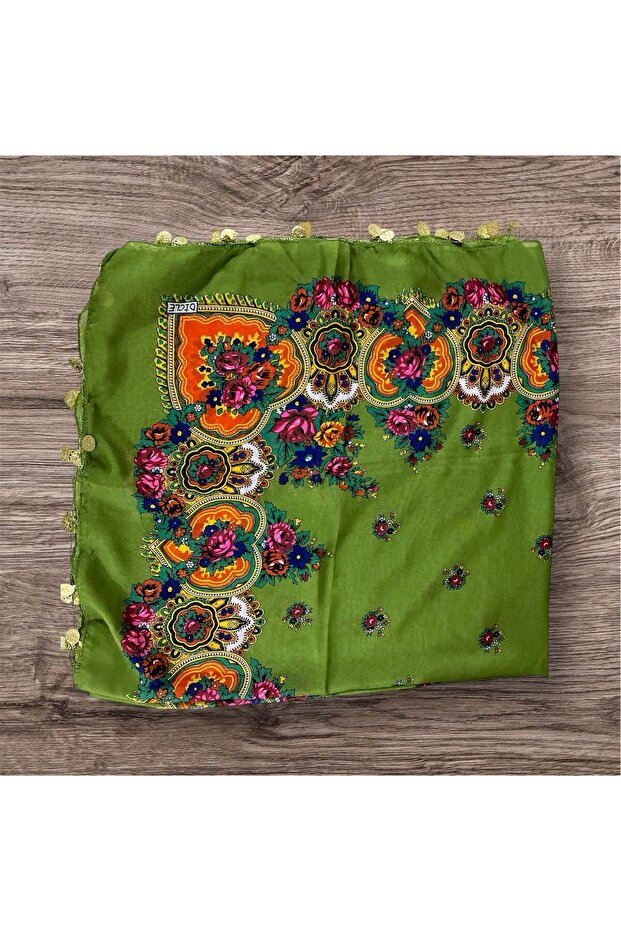 YÖRESEL PULLU HAMAVİ ŞAL - 1