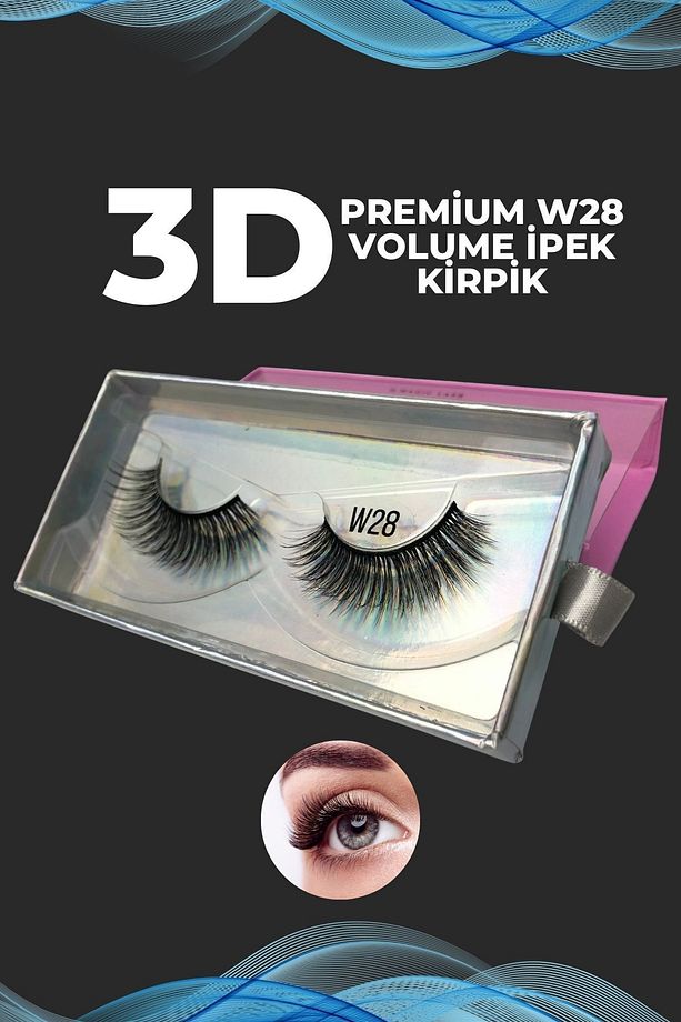Premium Tekrar Kullanılabilir Takma Kirpik Ultra Yumuşak - Model W28 - 5
