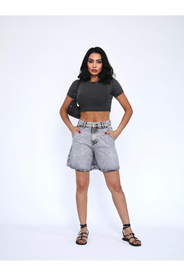 KADIN SORT MİNİ BUZ MAVİ - 7