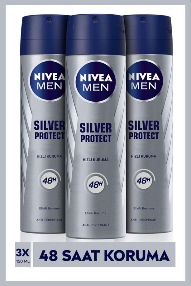 Deodorant Sprey Silver Protect 150ml.erkek X 3 Adet - 1