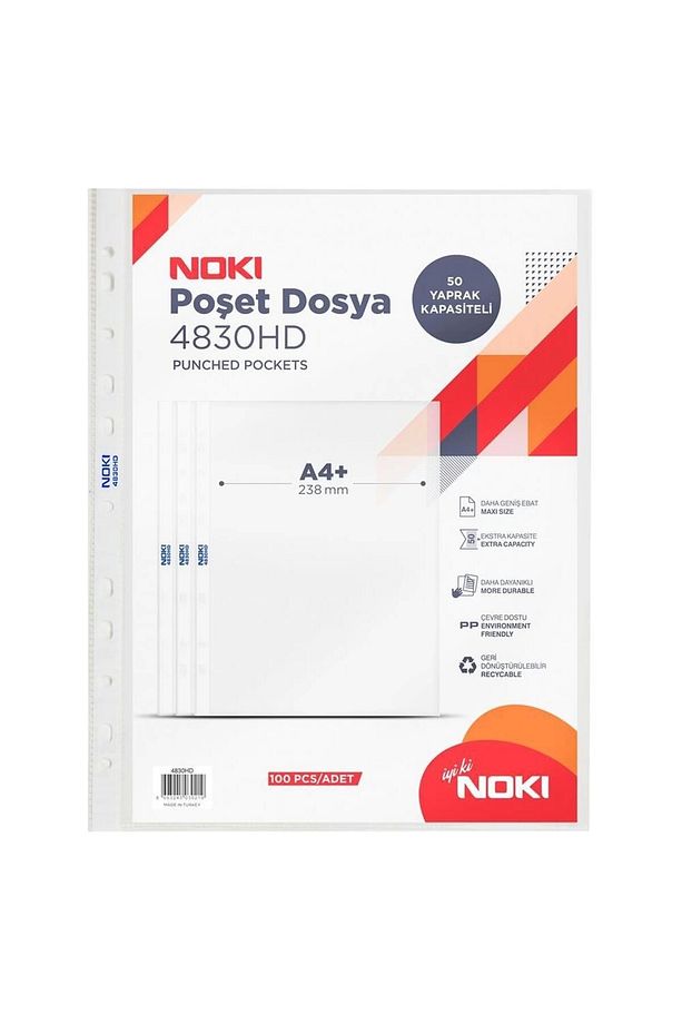 4830hd Delikli Poşet Dosya A4 55 Mikron - 100 Adet - 1