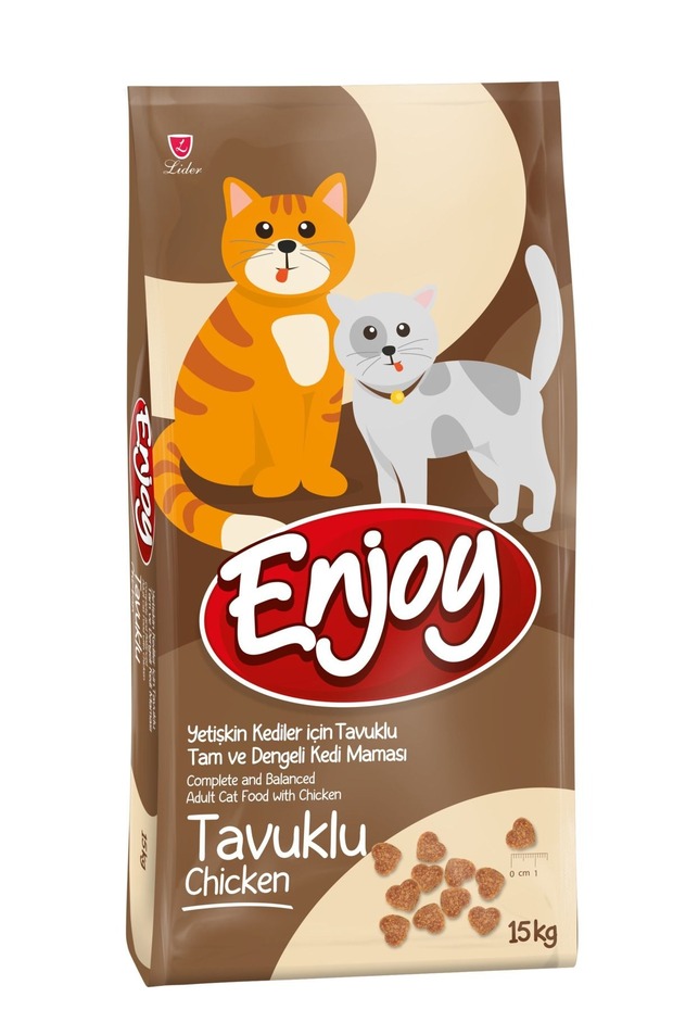 Enjoy Enjoy Tavuklu Yetişkin Kedi Maması - 15 Kg