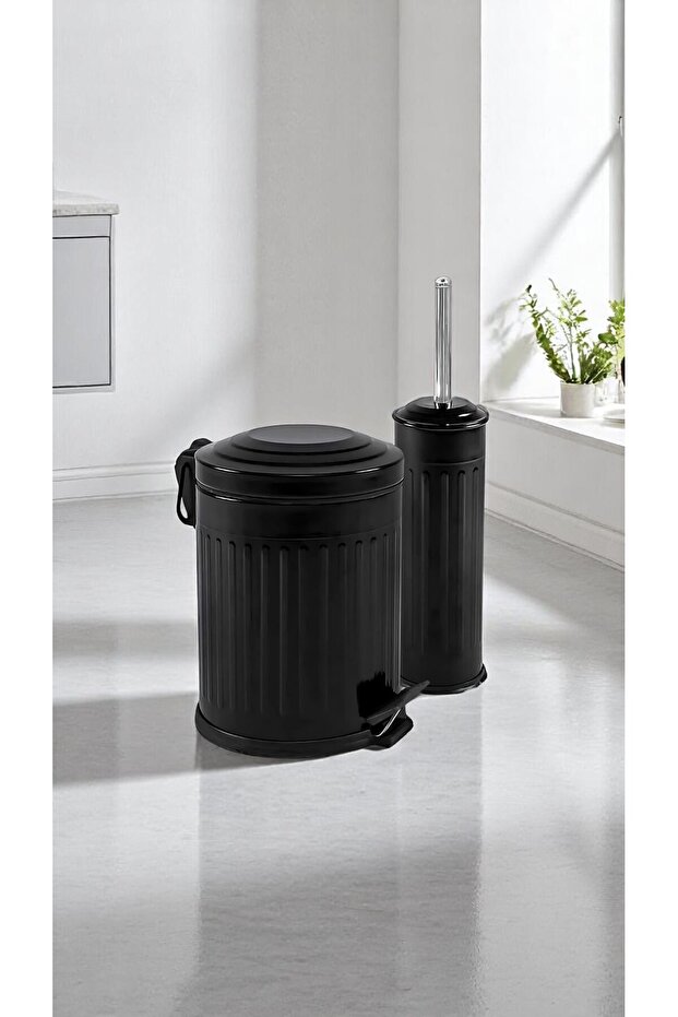 Ikili Banyo Seti Siyah Vintage - 4