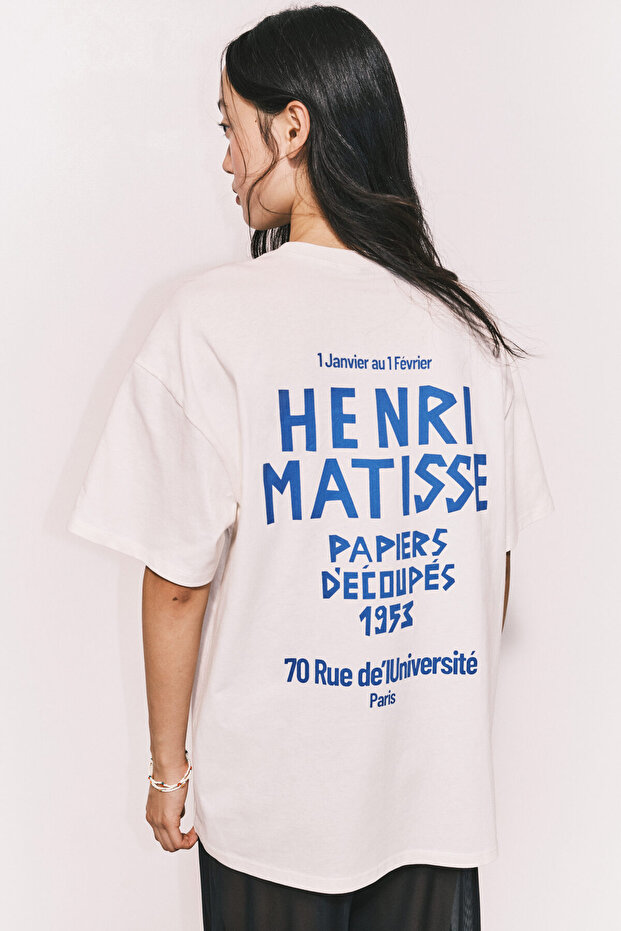 Baskılı Oversize Tişört - 5