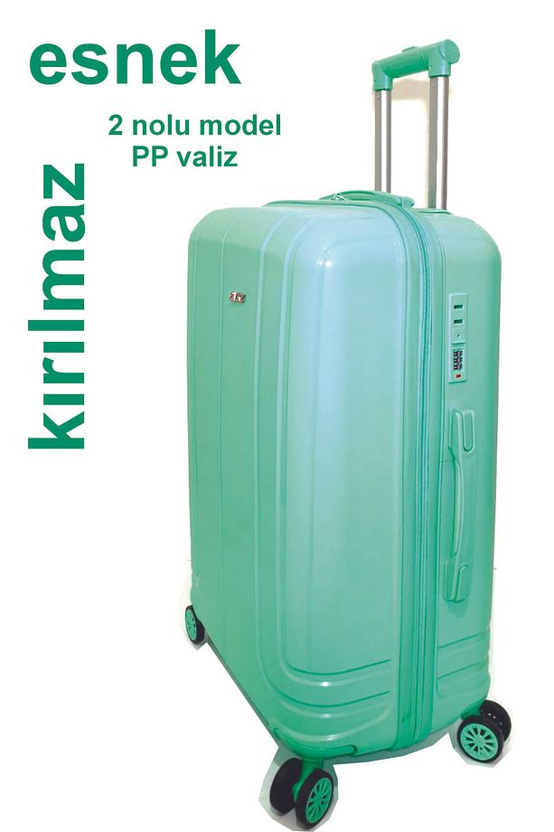 PAİKE--PP POLİKARBON--ESNEK SİLİKON--ÜSTÜN KALİTELİ--BÜYÜK VE ORTA BOY VALİZ - 4