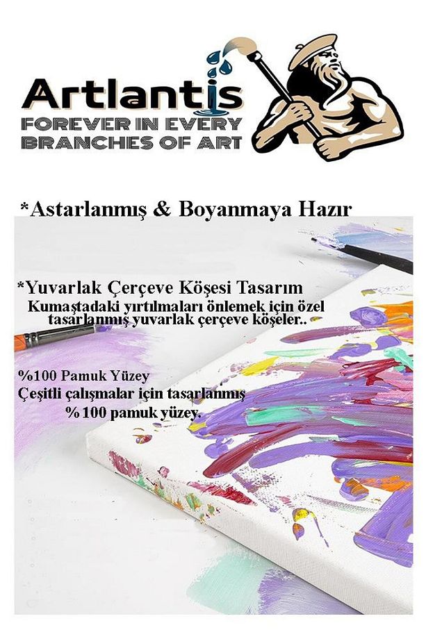 Mini Şövale 10x10 cm Tuval 3 ml Akrilik Boya 6 Renk ve Fırça 1 Paket 10x10 Mini Tuval Masaüstü Küçük - 3