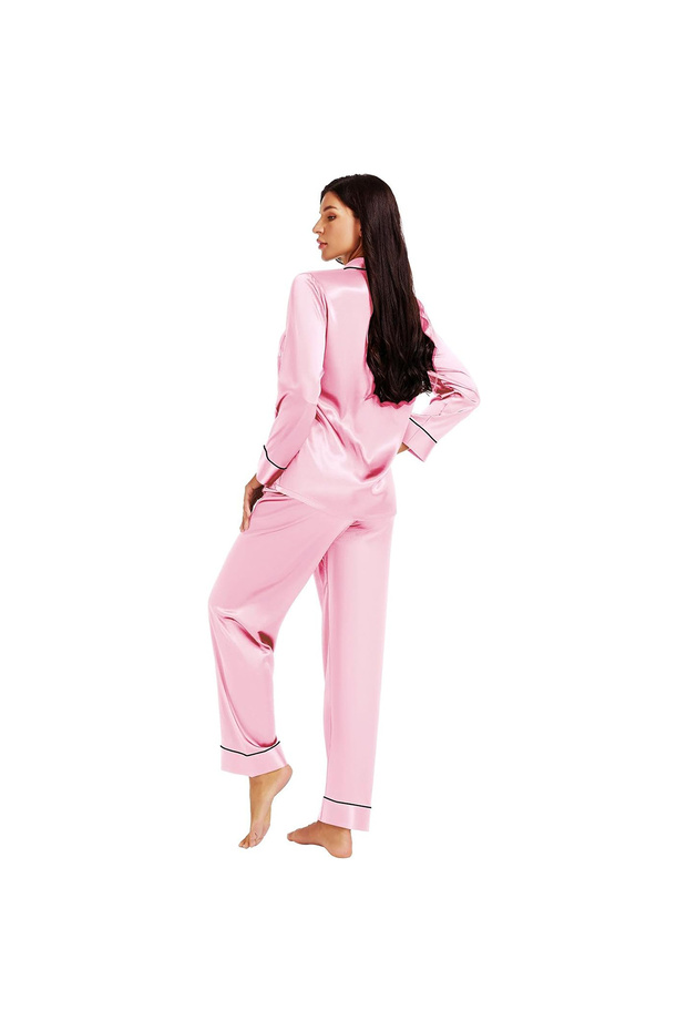 Women's Luxurious Silk Satin Pajama Set - Soft and Comfortable Full Sleeve Nightwear