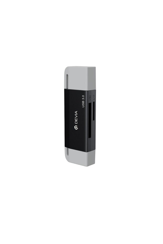 USB 3.0 microSD and SD memory card reader with USB-C and USB connection, reads 2TB - 4