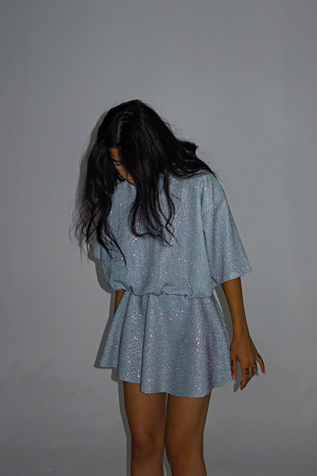 Polo yaka simli elbise - 2