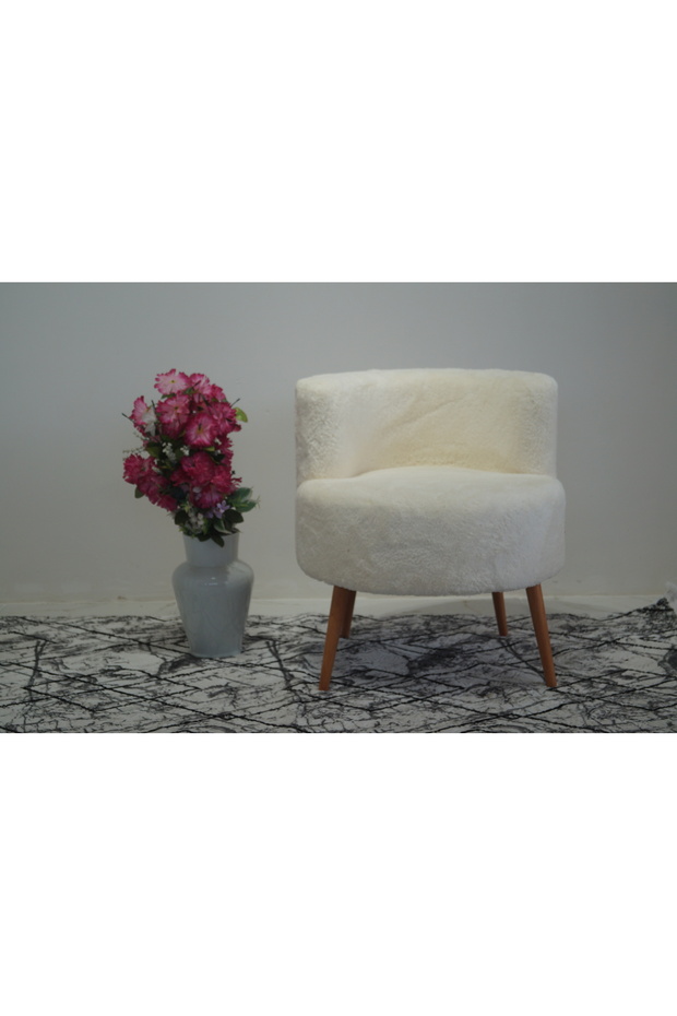 Ekru Teddy Tek kişilik Berjer (SALON, BALKON, OFİS) - 3