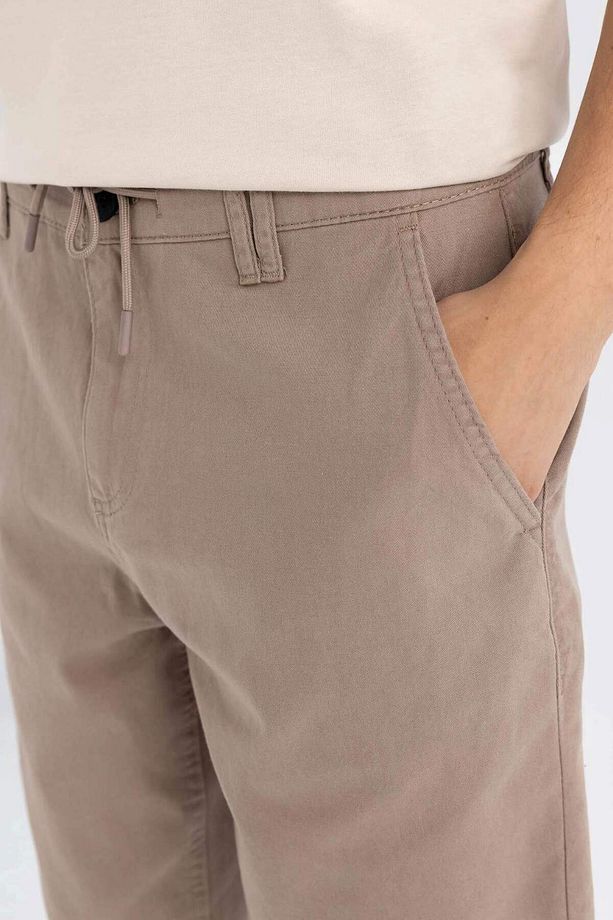 Regular Fit Düz Paça Gabardin Bermuda Şort C5397AX24SM - 5
