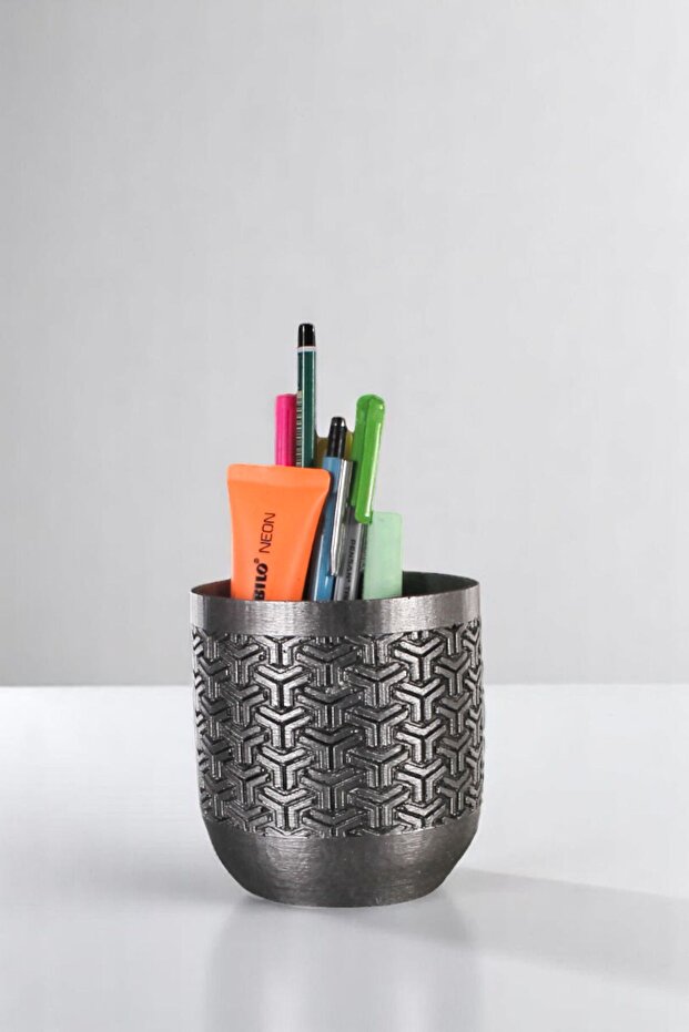 Pen Holder Desk Pen Holder Organizer Pen Holder Silver Antique Color Model 77