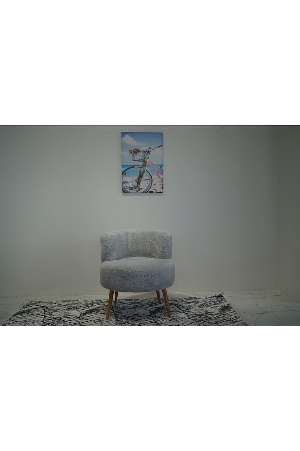 Gri Teddy Tek kişilik Berjer (SALON, BALKON, OFİS) - 4
