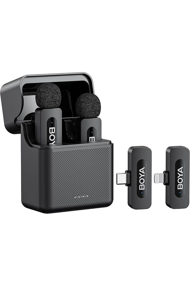 V3 Combo Usb-c ve Lightning Portlu Gürültü Engelleyicili Kablosuz Yaka Mikrofonu - 1