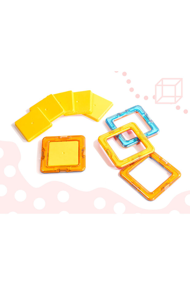 Set Inteligent de Constructie Smart Magnets 3D idealSTORE, Include 52 de Elemente Magnetice Multicol - 9