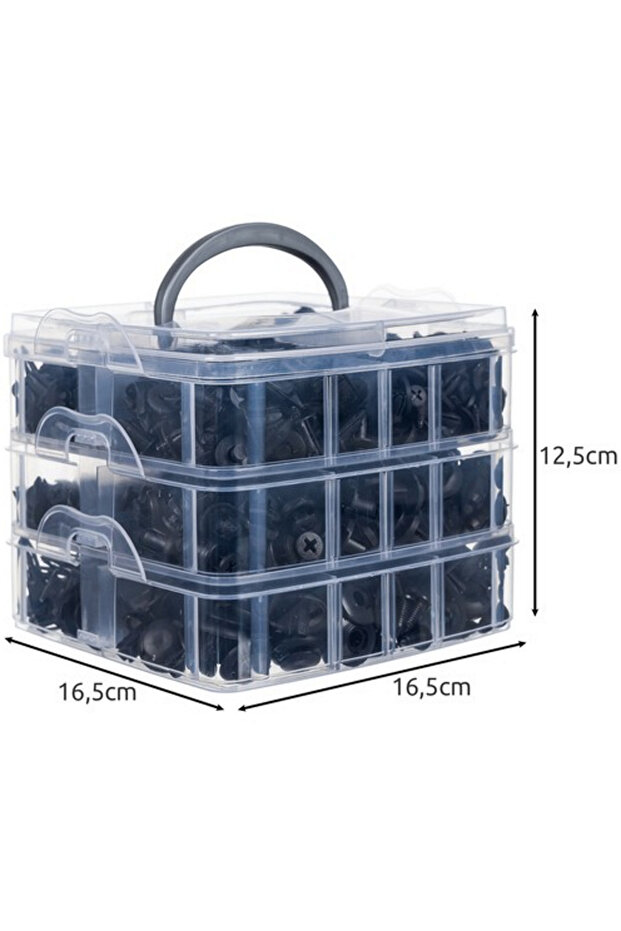 Set Cleme-Clipsuri Reconditionare Auto idealSTORE, Include 620 de elemente, 16 Dimensiuni Universale - 4