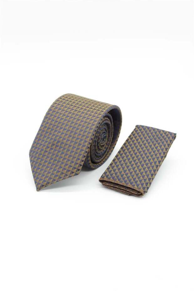 Brown Patterned 6 cm Tie - 1