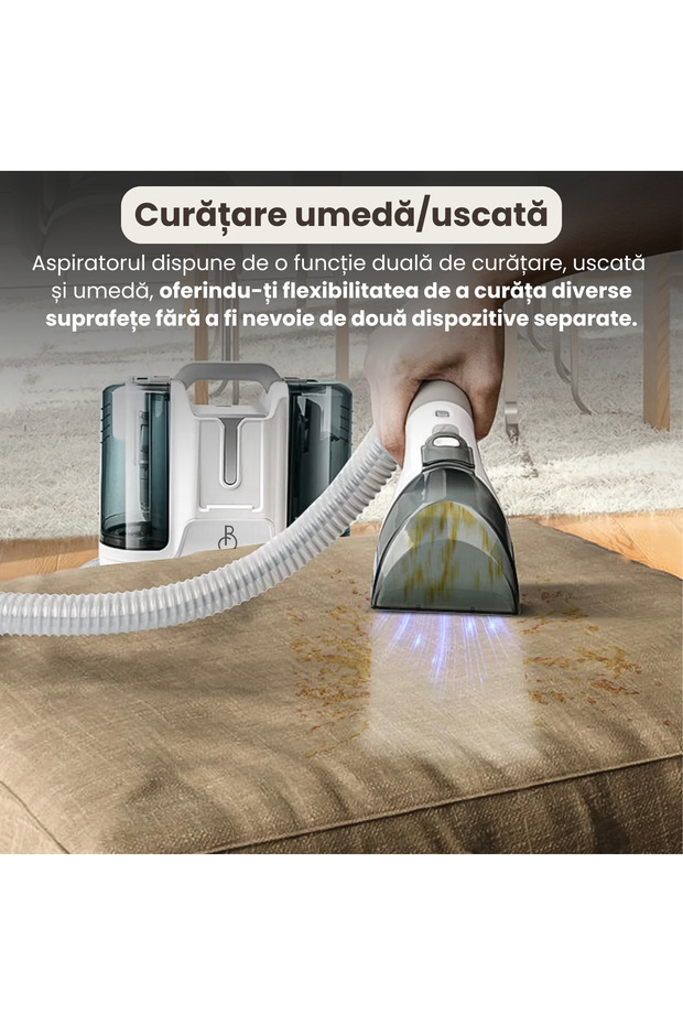 Aspirator multifunctional, 12.000 Pa, injectie-extractie, rezervor apa 1.8L, 220V, 450 W, 75 dB, alb - 4