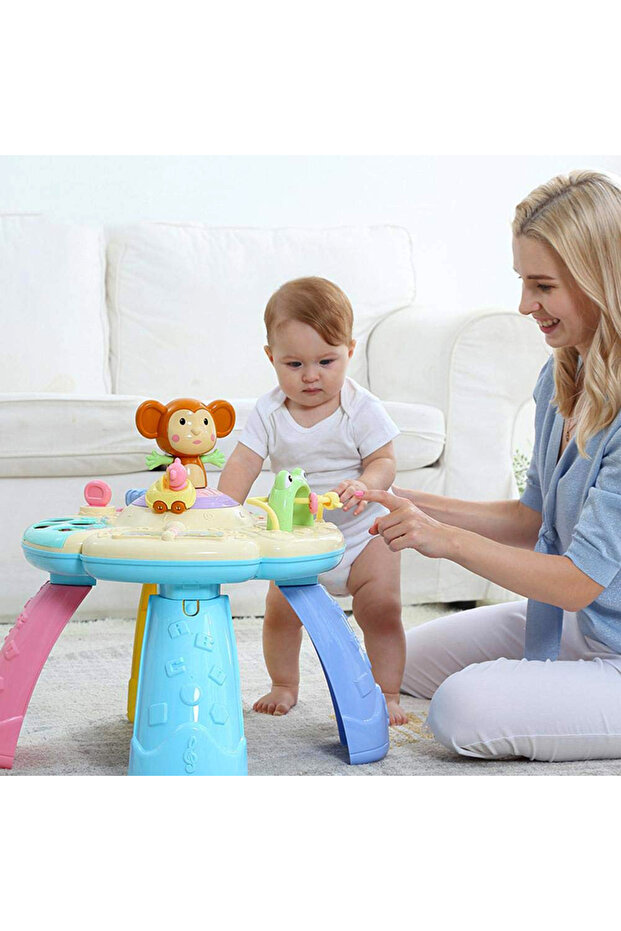 idealSTORE 6 in 1 Interactive Educational Table Funny Dance Monkey, Includes movable elements that can be - 3