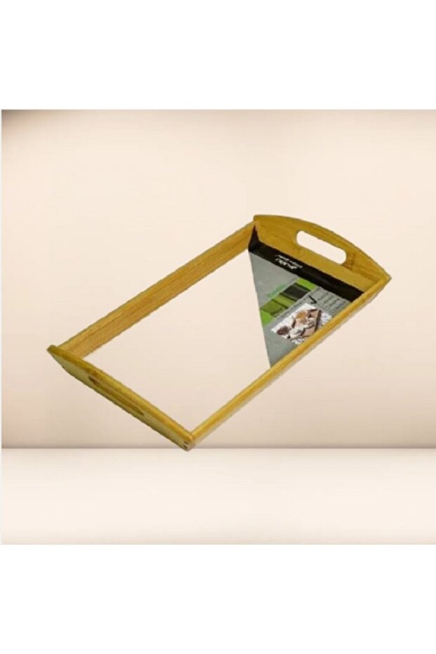 صينية تقديم خشبية صغيرة مستطيلة الشكل من الخيزران - 3