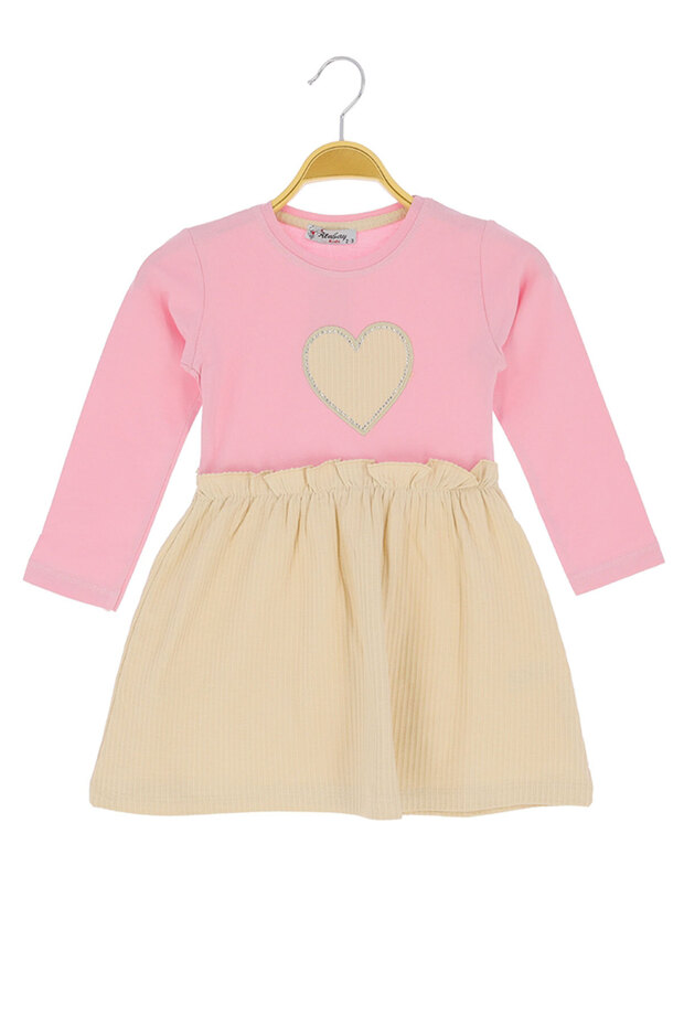 Girl's Dress with Heart and Stone