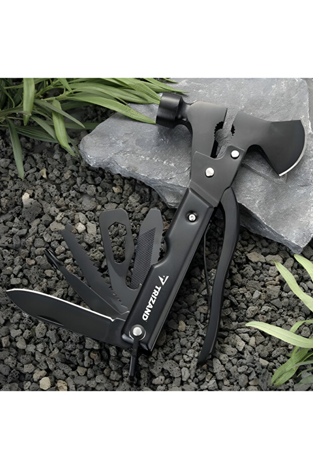 idealSTORE Professional Multifunctional Tool, Includes 17 Different Tools, Axe, Pliers, Pickaxe - 3