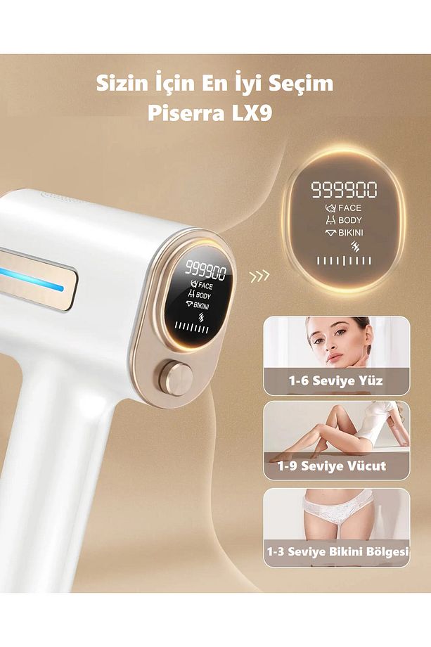 2 Adet Lx9 Ipl Buz Lazer Epilasyon 1 Milyon Atım Ağrısız Acısız Vücut Yüz Epilasyon Aleti - 5