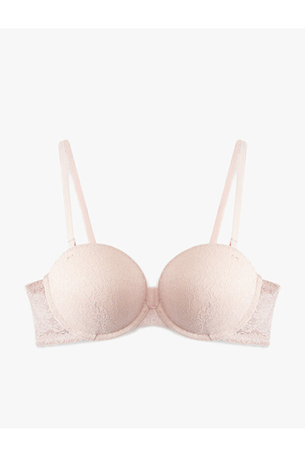 Lace Supported Extra Padded Adjustable Strap Maximizer Bra