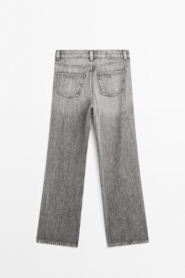 Yüksek bel geniş paça jean - 7