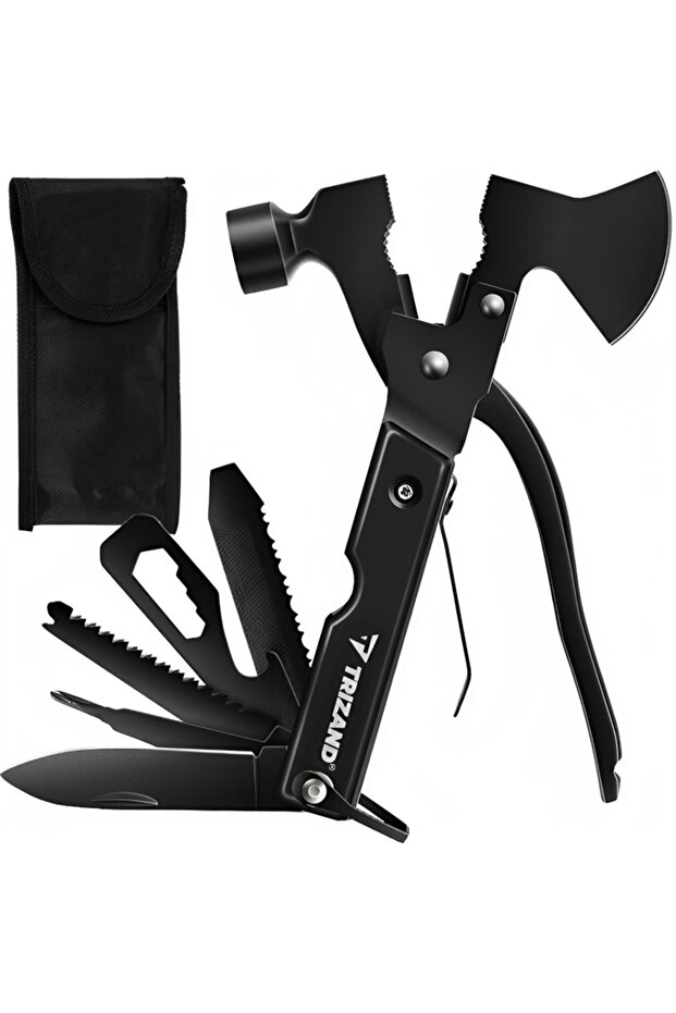 idealSTORE Professional Multifunctional Tool, Includes 17 Different Tools, Axe, Pliers, Pickaxe - 1