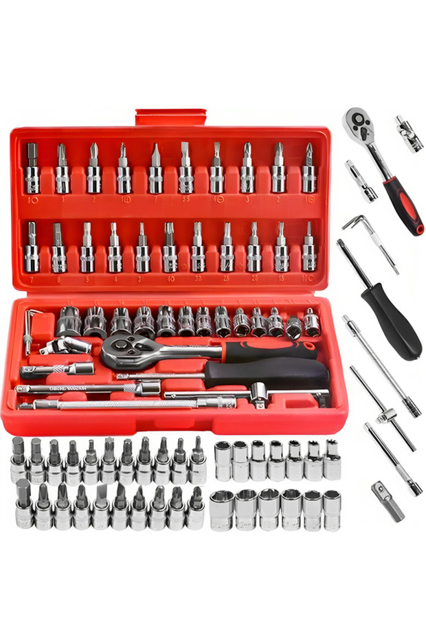 idealSTORE Professional Screwdriver Set, Includes 46 Elements, Screwdriver Bits, Extensions, - 8