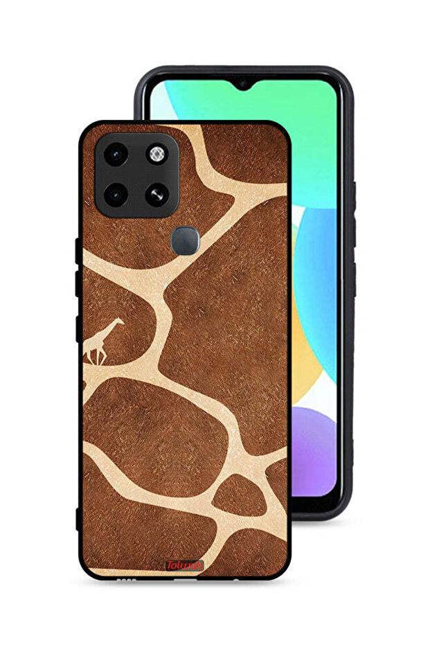غطاء حماية لهاتف Infinix Smart 6 بتصميم على شكل زرافة