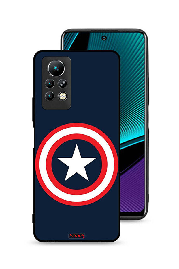 غطاء حماية لجهاز Infinix Note 11 Pro بتصميم كابتن أمريكا