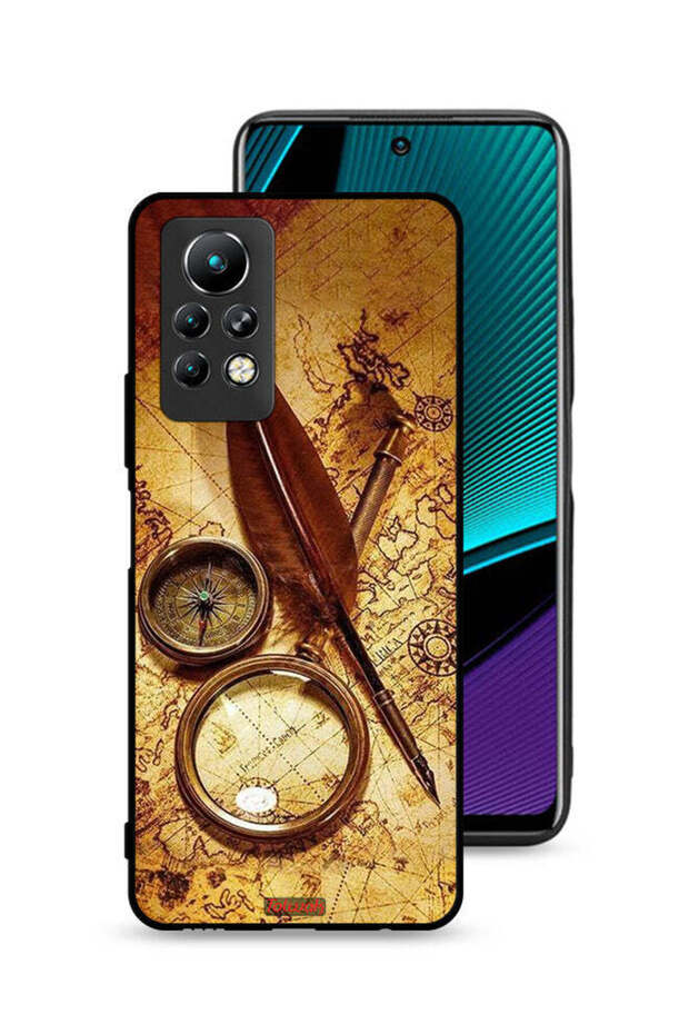 غطاء حماية لهاتف Infinix Note 11 Pro بتصميم بوصلة عتيقة