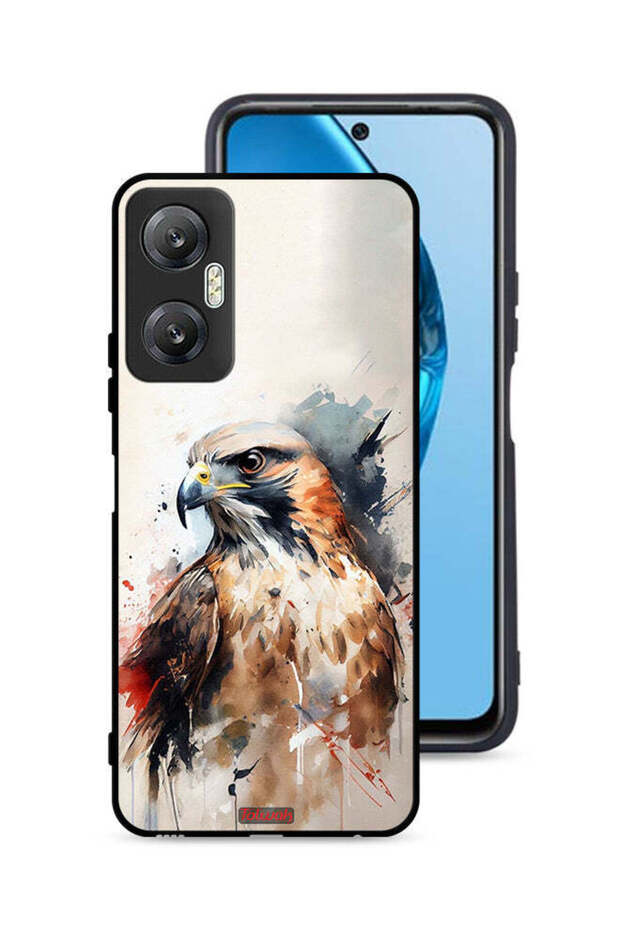 غطاء حماية لهاتف Infinix Hot 20 5G بتصميم نسر تجريدي