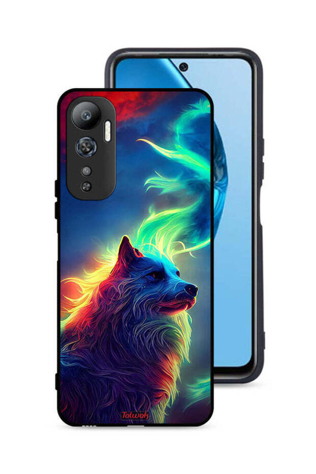 غطاء حماية لهاتف Infinix Hot 20 4G بتصميم الذئب