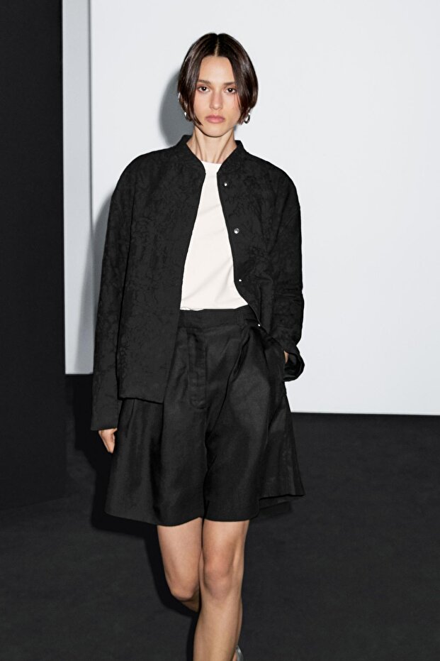 %100 pamuklu oversize bomber ceket - 3