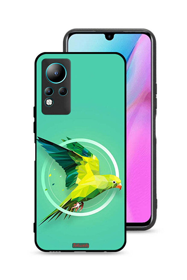غطاء حماية لهاتف Infinix Note 11 بتصميم فن تجريدي ببغاء