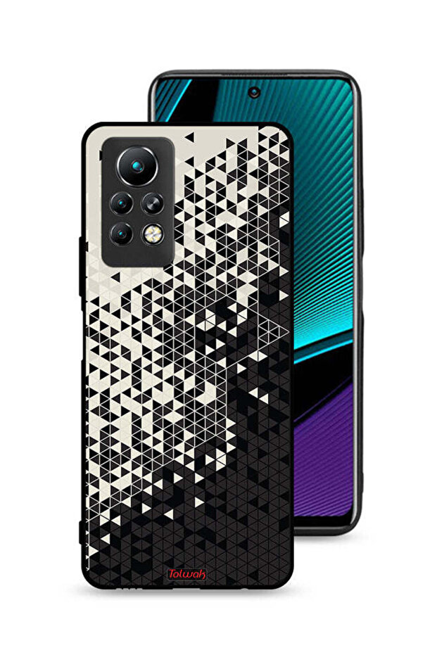 غطاء حماية لهاتف Infinix Note 11 Pro بنمط مثلث فني رقمي