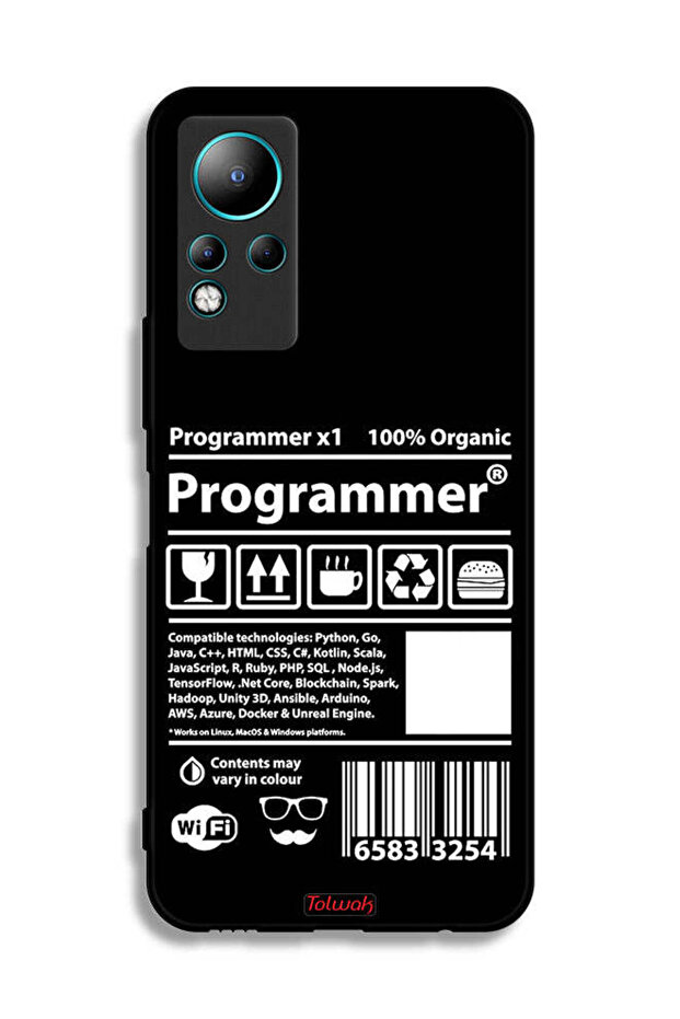 غطاء حماية لجهاز Infinix Note 11 مع ملصق مبرمج - 2