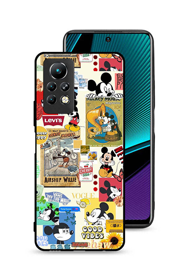 غطاء حماية لهاتف Infinix Note 11 Pro مع ملصقات Happy and Sticker
