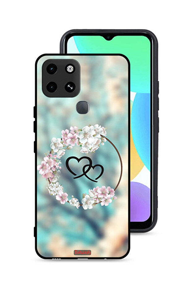 Infinix Smart 6 Protective Case Cover Hearts In Ring Art