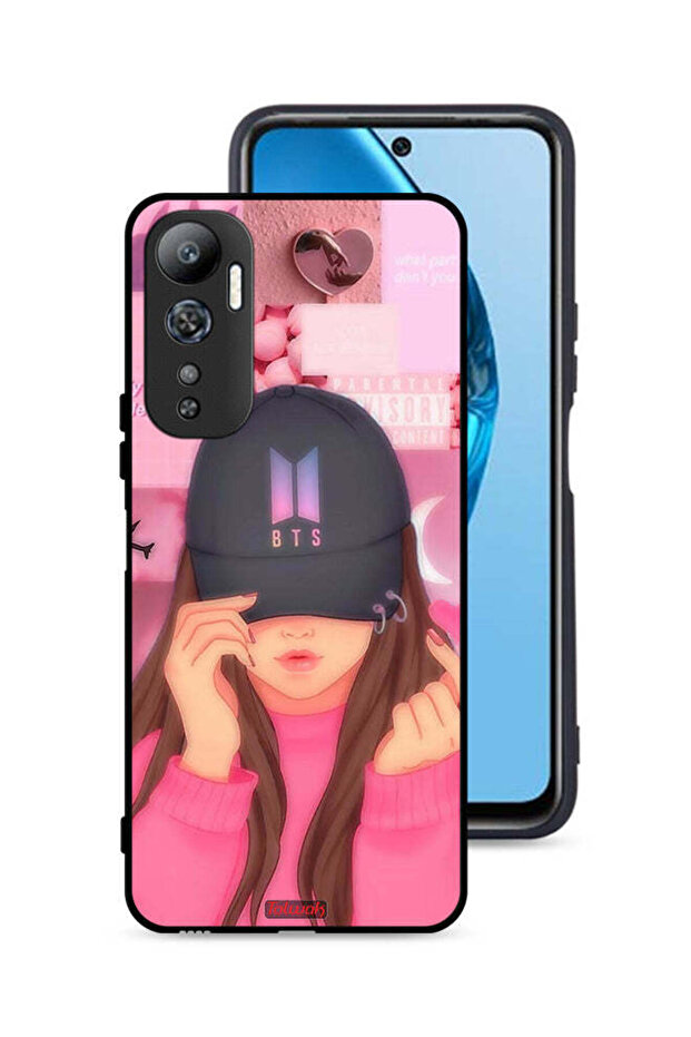 Infinix Hot 20 4G Protective Case Cover Cap Girl Snap